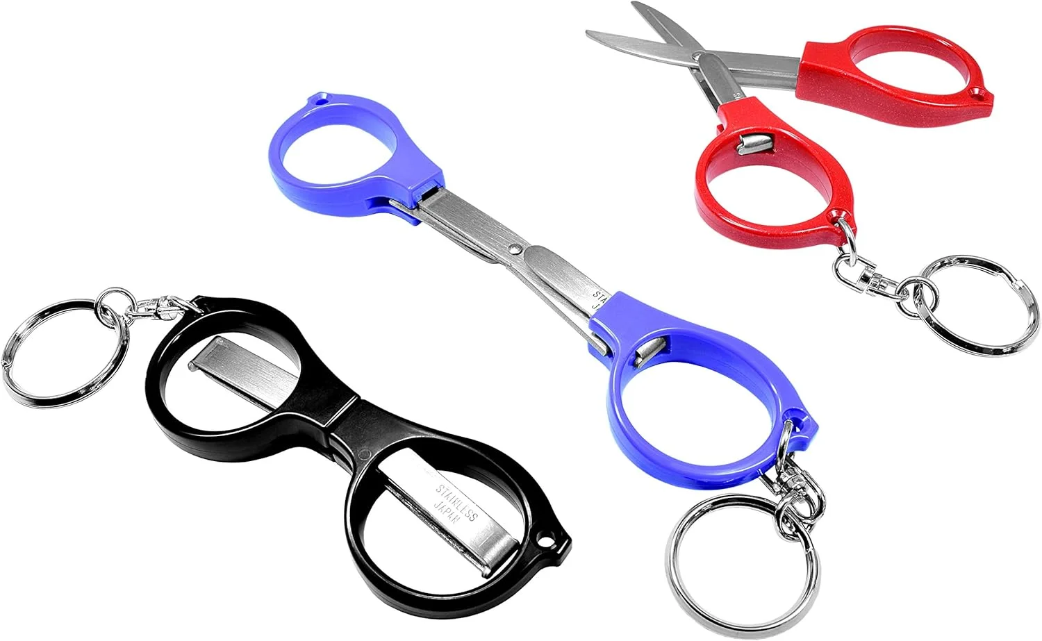 قیچی تاشو ایمنی سکی ژاپن، تیغه استیل ضد زنگ Gl Shear، دسته پلاستیکی مشکی با جاکلیدی، برای پارچه، گلدوزی، هنر و صنایع دستی قیچی تاشو ایمنی سکی ژاپن، تیغه استیل ضد زنگ Gl Shear، دسته پلاستیکی مشکی با جاکلیدی، برای پارچه، گلدوزی، هنر و صنایع دستی