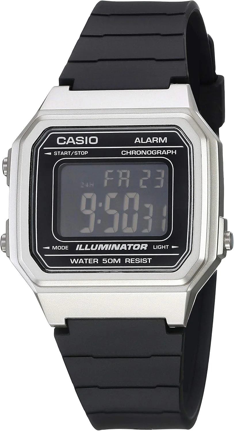 ساعت مچی دیجیتال کاسیو مدل W-217HM-5AVCF صورتی مناسب بزرگسالان، نقره ای