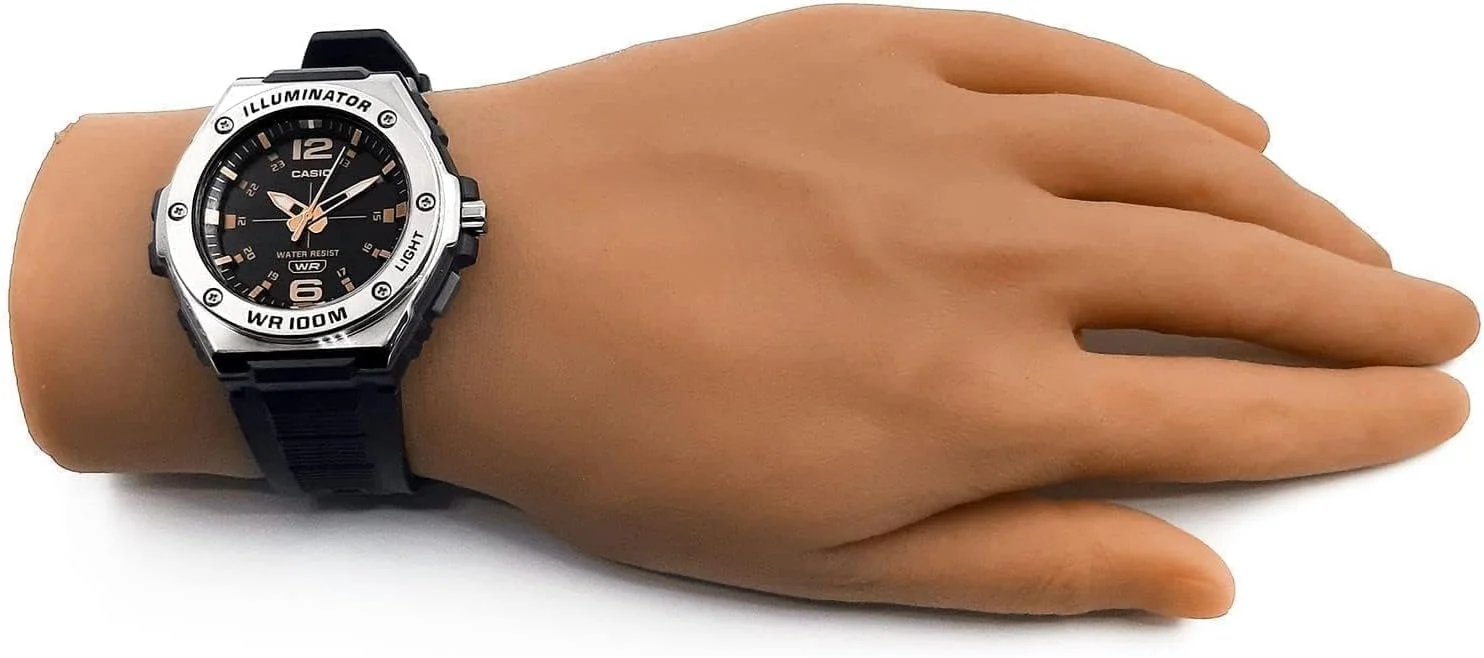 ساعت مچی مردانه کاسیو مدل آنالوگ MWA-100H-1A2VDF با صفحه مشکی و بند رزینی ساعت مچی مردانه کاسیو مدل آنالوگ MWA-100H-1A2VDF با صفحه مشکی و بند رزینی