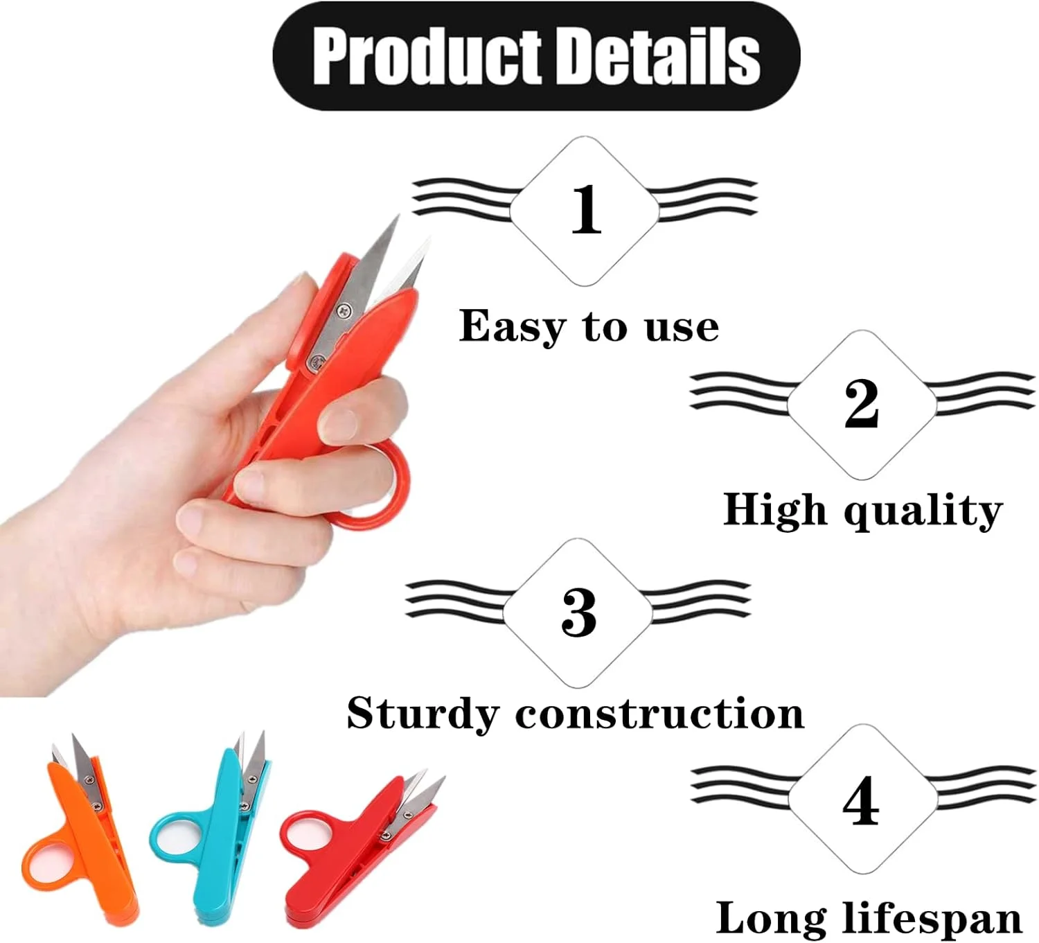قیچی خیاطی 3 عددی، قیچی گلدوزی مینی حرفه ای، نخ بر برای خیاطی، نخ ماهیگیری، لوازم DIY (رنگ تصادفی) قیچی خیاطی 3 عددی، قیچی گلدوزی مینی حرفه ای، نخ بر برای خیاطی، نخ ماهیگیری، لوازم DIY (رنگ تصادفی)