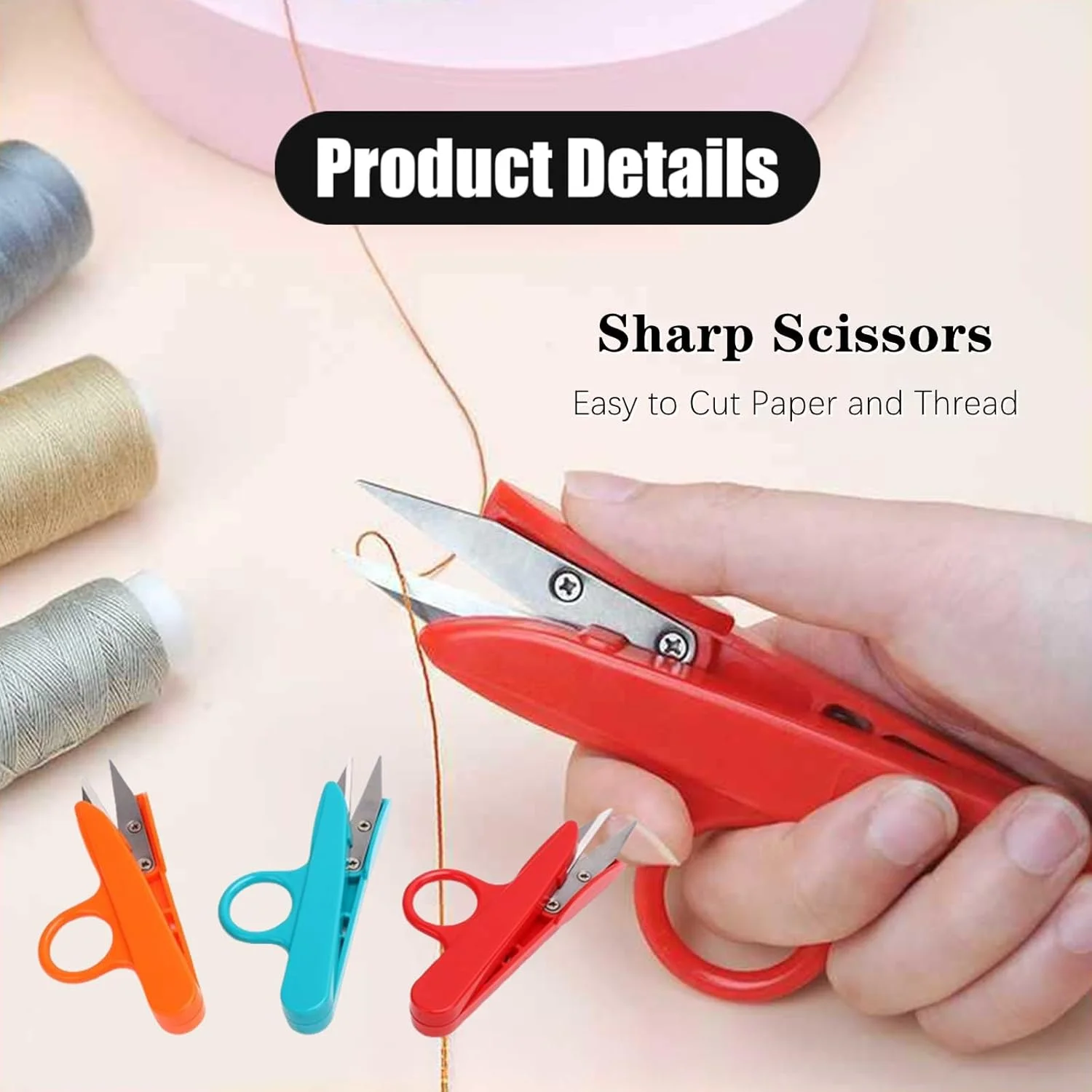 قیچی خیاطی 3 عددی، قیچی گلدوزی مینی حرفه ای، نخ بر برای خیاطی، نخ ماهیگیری، لوازم DIY (رنگ تصادفی) قیچی خیاطی 3 عددی، قیچی گلدوزی مینی حرفه ای، نخ بر برای خیاطی، نخ ماهیگیری، لوازم DIY (رنگ تصادفی)