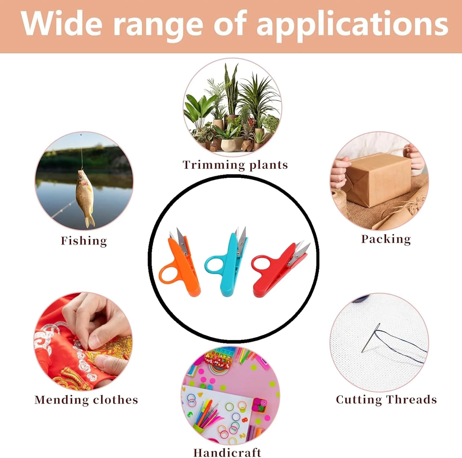 قیچی خیاطی 3 عددی، قیچی گلدوزی مینی حرفه ای، نخ بر برای خیاطی، نخ ماهیگیری، لوازم DIY (رنگ تصادفی) قیچی خیاطی 3 عددی، قیچی گلدوزی مینی حرفه ای، نخ بر برای خیاطی، نخ ماهیگیری، لوازم DIY (رنگ تصادفی)