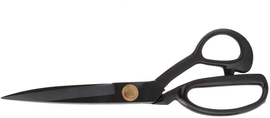 قیچی خیاطی مشکی استیل رترو، قیچی حرفه ای خیاطی، مناسب پارچه، چرم، صنایع دستی و برش لباس