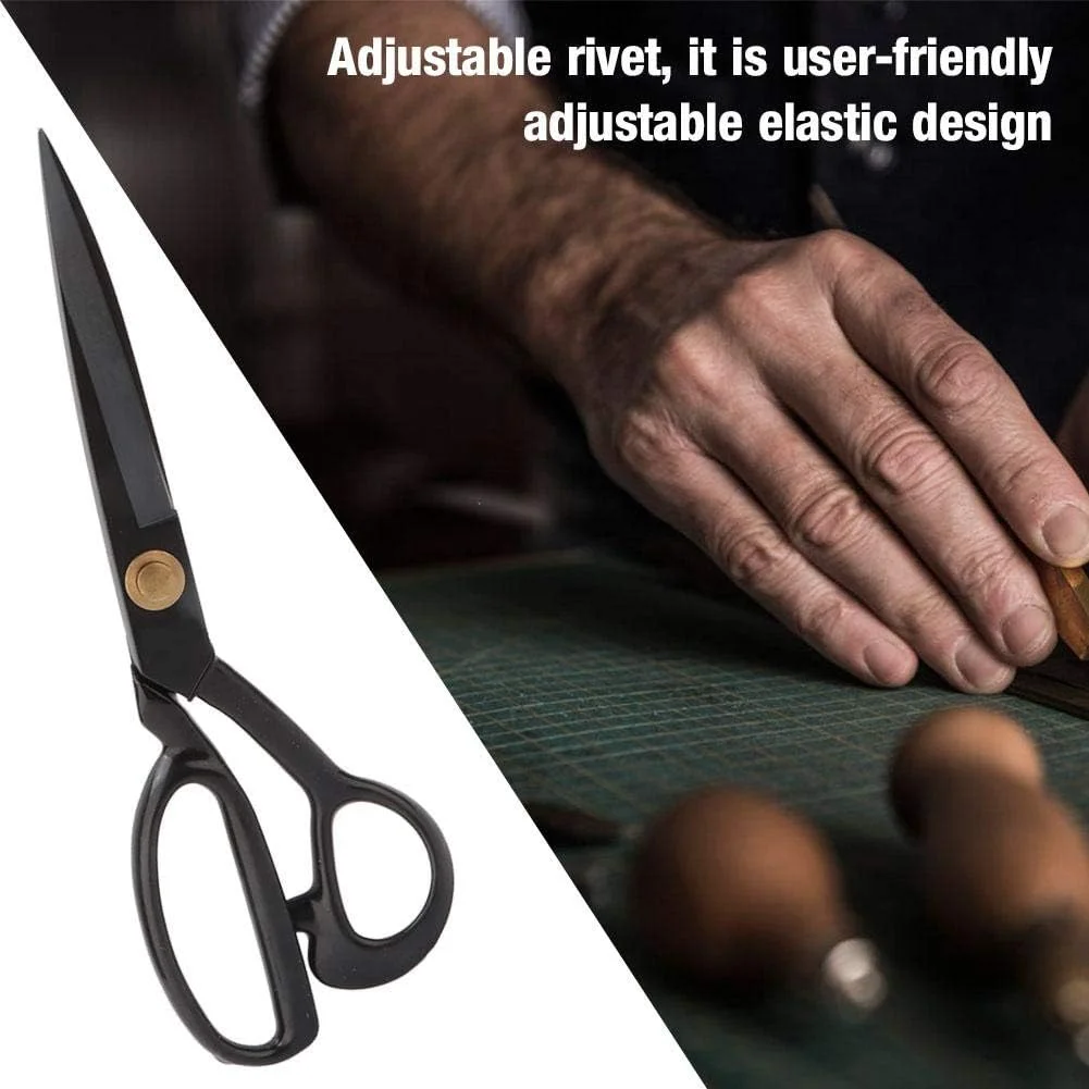 قیچی خیاطی مشکی استیل رترو، قیچی حرفه ای خیاطی، مناسب پارچه، چرم، صنایع دستی و برش لباس قیچی خیاطی مشکی استیل رترو، قیچی حرفه ای خیاطی، مناسب پارچه، چرم، صنایع دستی و برش لباس