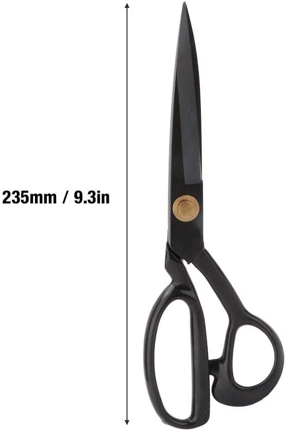 قیچی خیاطی مشکی استیل رترو، قیچی حرفه ای خیاطی، مناسب پارچه، چرم، صنایع دستی و برش لباس قیچی خیاطی مشکی استیل رترو، قیچی حرفه ای خیاطی، مناسب پارچه، چرم، صنایع دستی و برش لباس