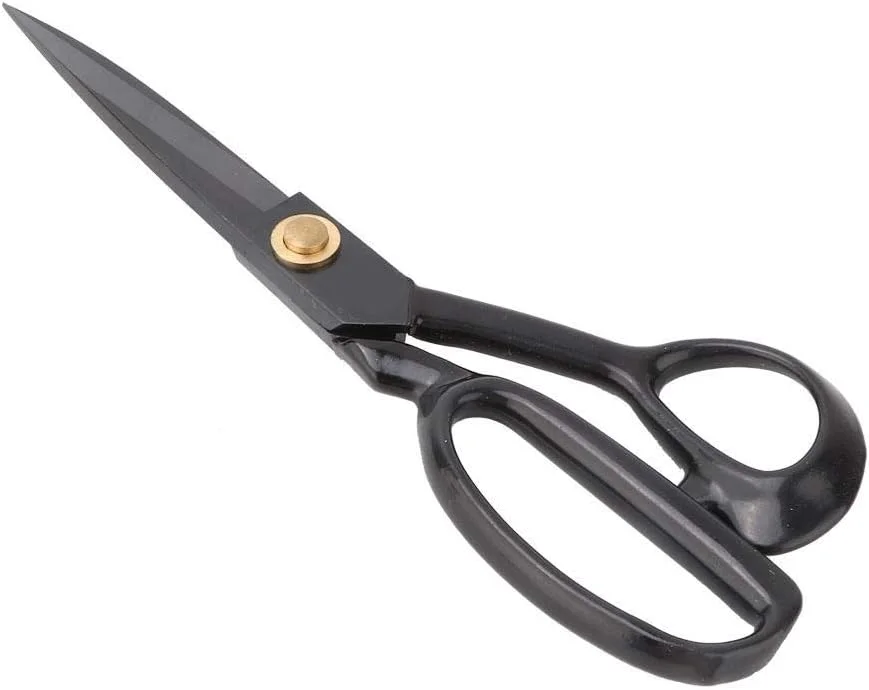 قیچی خیاطی مشکی استیل رترو، قیچی حرفه ای خیاطی، مناسب پارچه، چرم، صنایع دستی و برش لباس قیچی خیاطی مشکی استیل رترو، قیچی حرفه ای خیاطی، مناسب پارچه، چرم، صنایع دستی و برش لباس