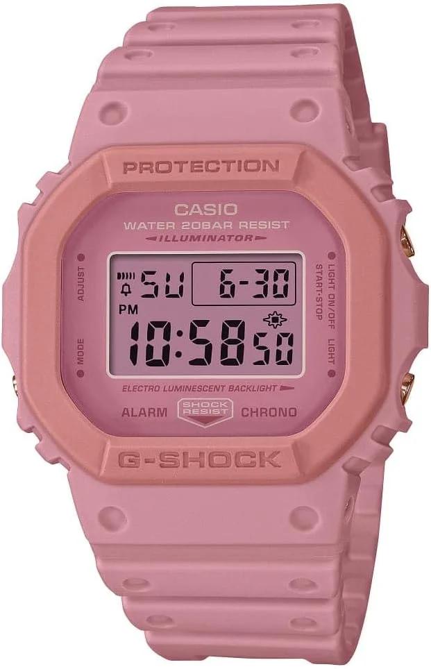 ساعت مچی کاسیو جی شاک - DW-5610SL-4A4DR صفحه شفاف، بند صورتی