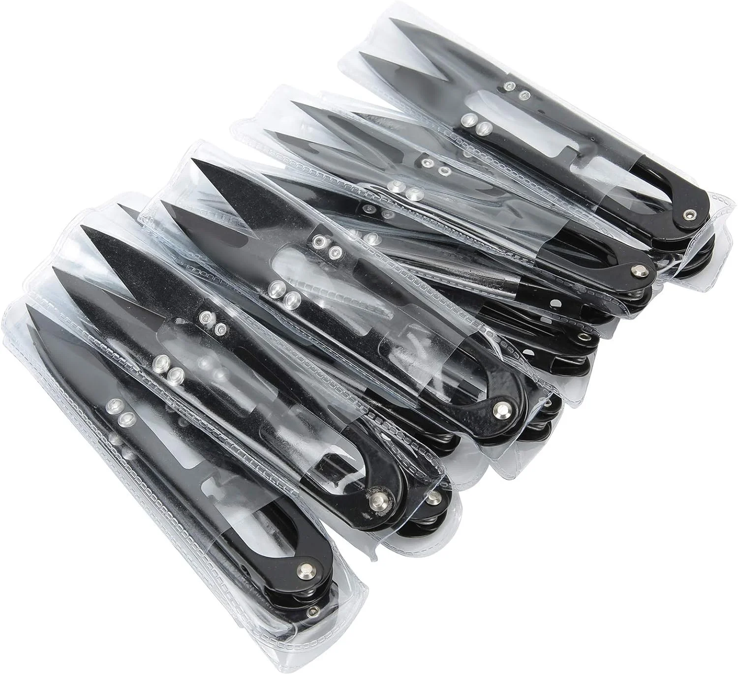 قیچی خیاطی، 12 عدد قیچی نخ فنری U شکل فولاد کربنی بالا DIY برش دهنده نخ بخیه متقاطع گیره نخ جمع و جور برش دهنده نخ برای خیاطی بافتنی کاردستی قیچی خیاطی، 12 عدد قیچی نخ فنری U شکل فولاد کربنی بالا DIY برش دهنده نخ بخیه متقاطع گیره نخ جمع و جور برش دهنده نخ برای خیاطی بافتنی کاردستی