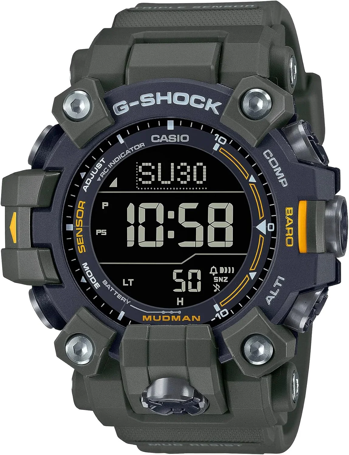 ساعت مچی مردانه کاسیو مدل MASTER OF G MUDMAN خورشیدی مشکی GW-9500-3ER رزینی