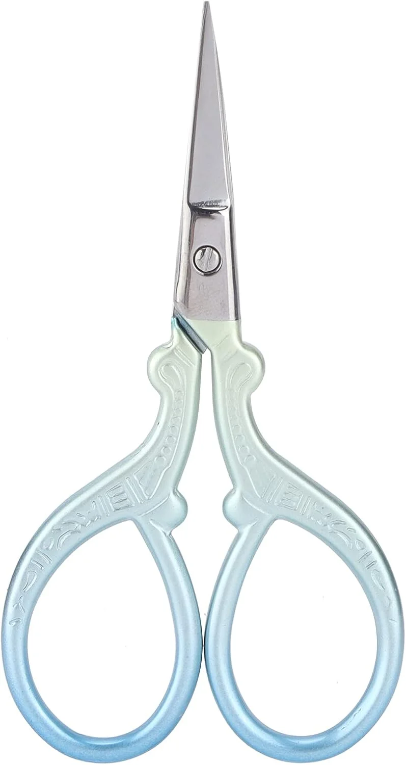 قیچی خیاطی، قیچی بافتنی زیبا، کوچک، عالی، فناوری ظریف برای گلدوزی، خیاطی و صنایع دستی (سبز گرادیان)