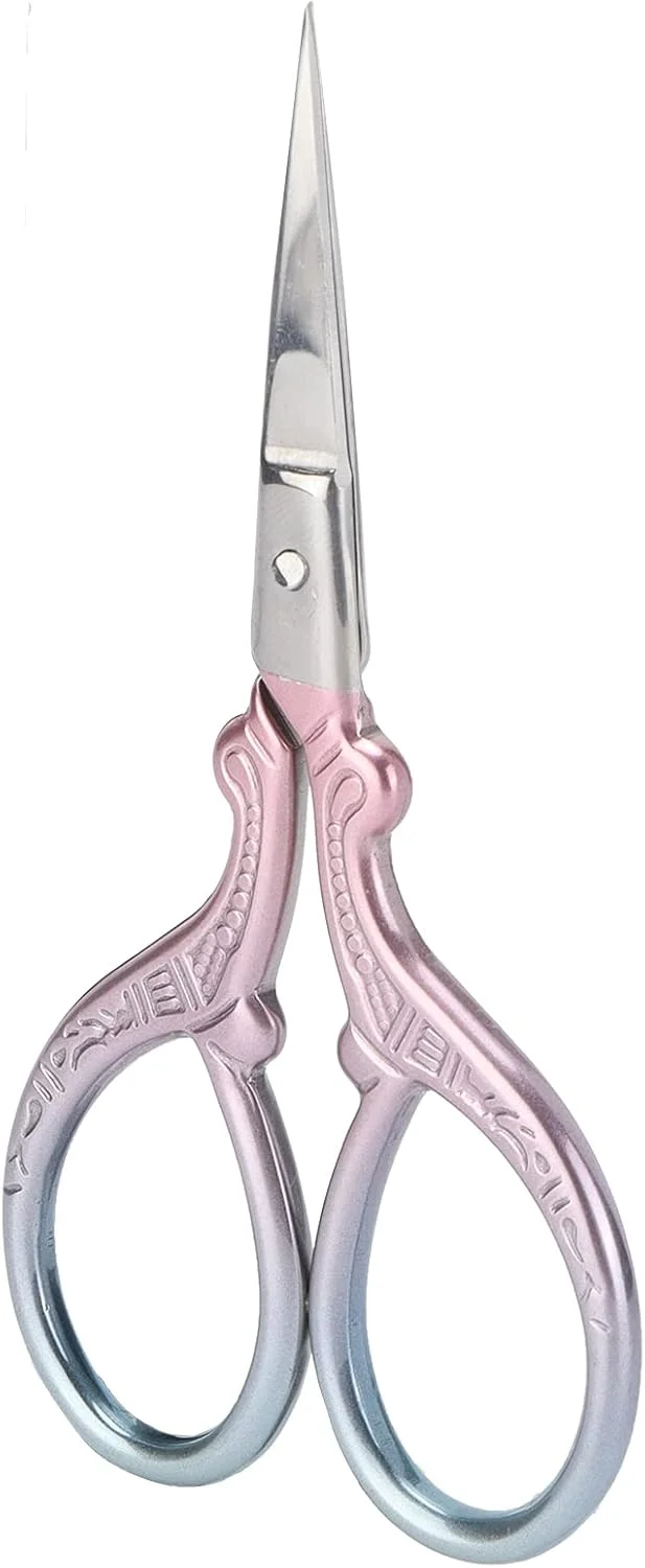 قیچی خیاطی، قیچی بافتنی زیبا کوچک با فناوری عالی و ظریف مناسب برای گلدوزی، خیاطی و صنایع دستی (پودر گرادیان)