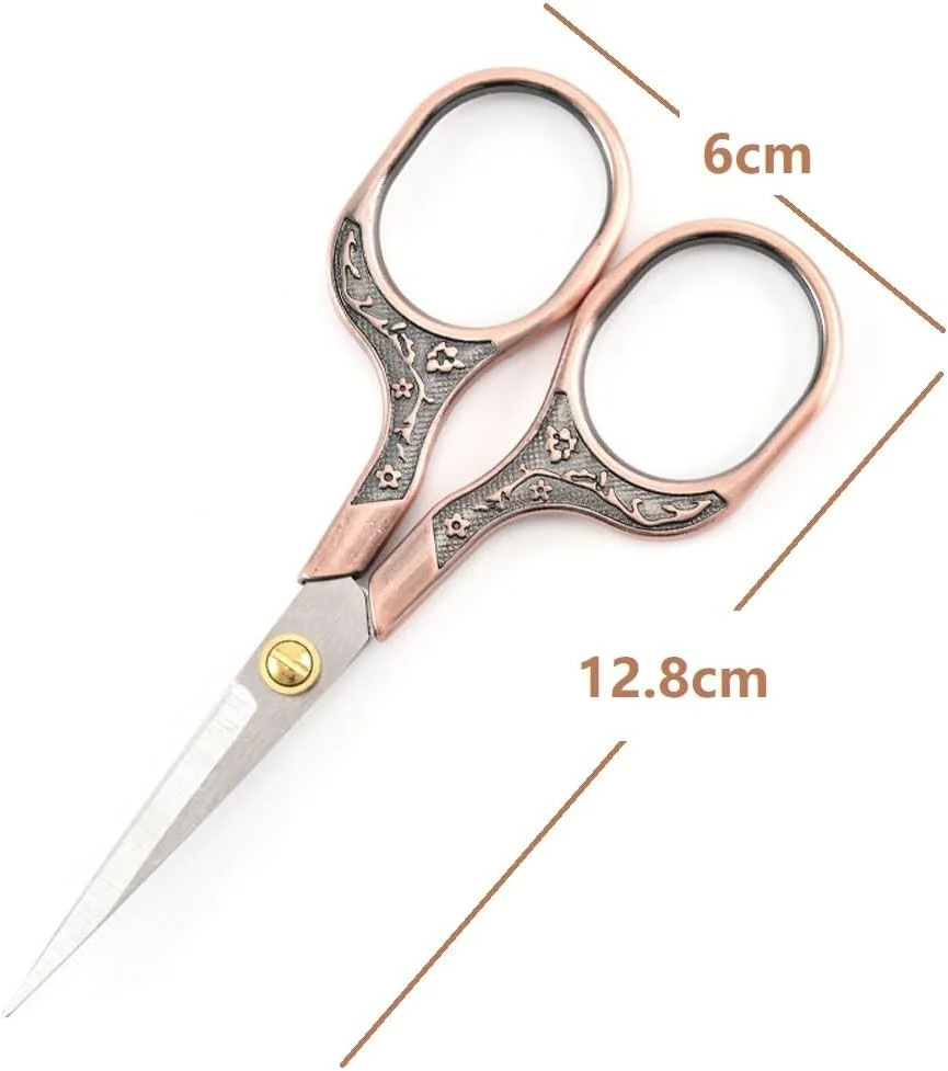 بسته 2 عددی قیچی کاردستی، تیغه های تیز، قیچی چند منظوره، مناسب برای خیاطی، هنر، صنایع دستی، دفتر، مدرسه و خانه، برنزی و قرمز