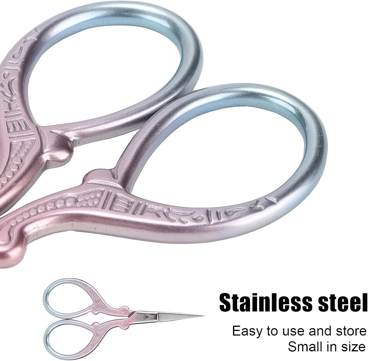 قیچی خیاطی، قیچی بافتنی زیبا کوچک با فناوری عالی و ظریف مناسب برای گلدوزی، خیاطی و صنایع دستی (پودر گرادیان) قیچی خیاطی، قیچی بافتنی زیبا کوچک با فناوری عالی و ظریف مناسب برای گلدوزی، خیاطی و صنایع دستی (پودر گرادیان)