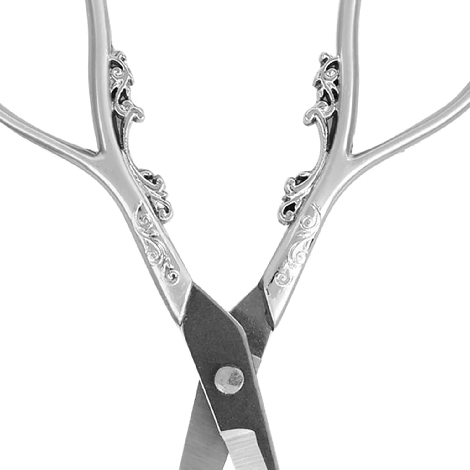 قیچی خیاطی پارچه، قیچی های سنگین استیل ضد زنگ به سبک عتیقه برای برش پارچه، قیچی خیاطی فوق العاده تیز حرفه ای پارچه، قیچی گلدوزی (نقره ای گل نقره ای 2) قیچی خیاطی پارچه، قیچی های سنگین استیل ضد زنگ به سبک عتیقه برای برش پارچه، قیچی خیاطی فوق العاده تیز حرفه ای پارچه، قیچی گلدوزی (نقره ای گل نقره ای 2)