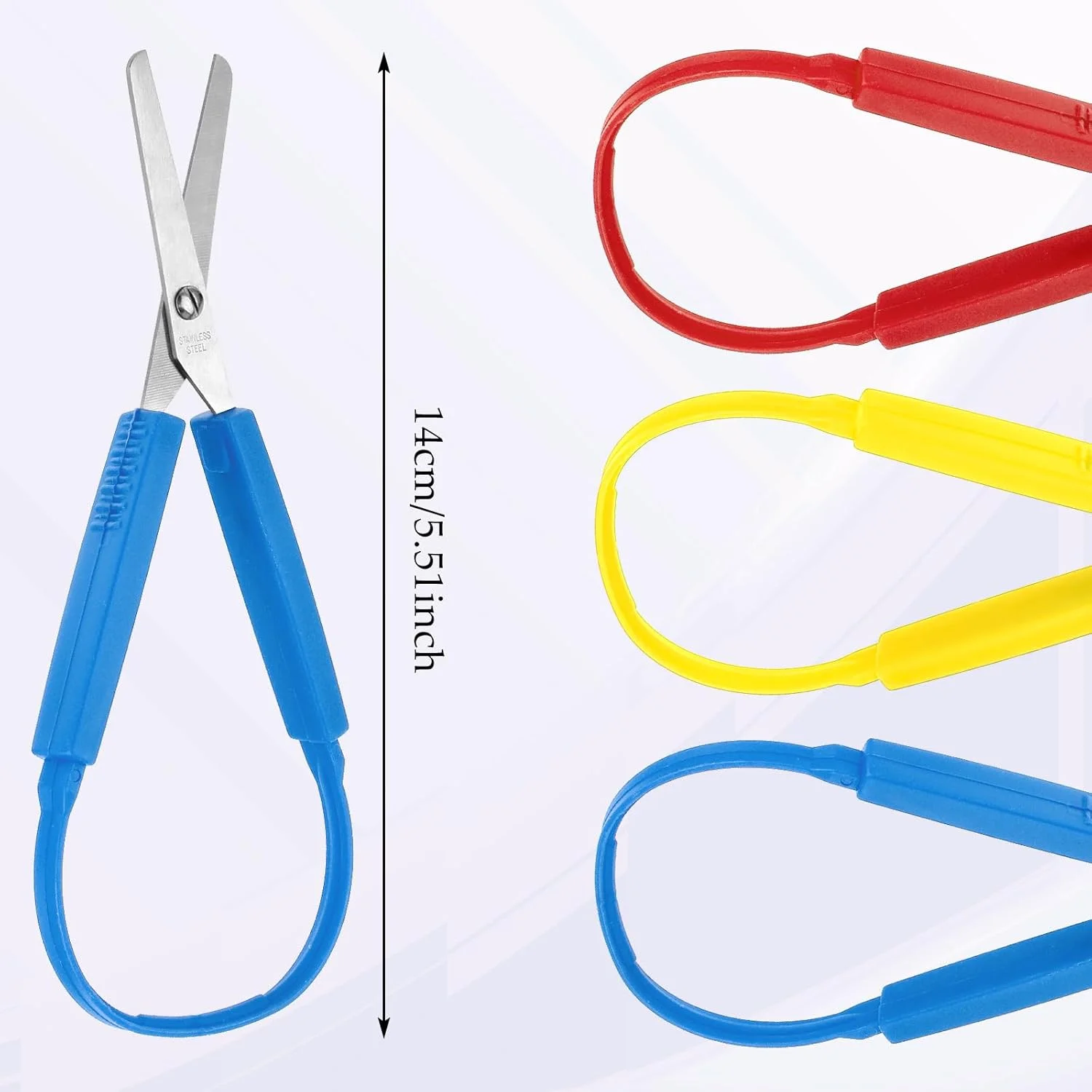 قیچی های حلقه ای 3 عددی، قیچی های تطبیقی برای کودکان نوپا 5.5 اینچی، قیچی های آموزشی رنگارنگ برای کودکان، کودکان با نیازهای ویژه، بازگشت به مدرسه (زرد، قرمز، آبی) قیچی های حلقه ای 3 عددی، قیچی های تطبیقی برای کودکان نوپا 5.5 اینچی، قیچی های آموزشی رنگارنگ برای کودکان، کودکان با نیازهای ویژه، بازگشت به مدرسه (زرد، قرمز، آبی)