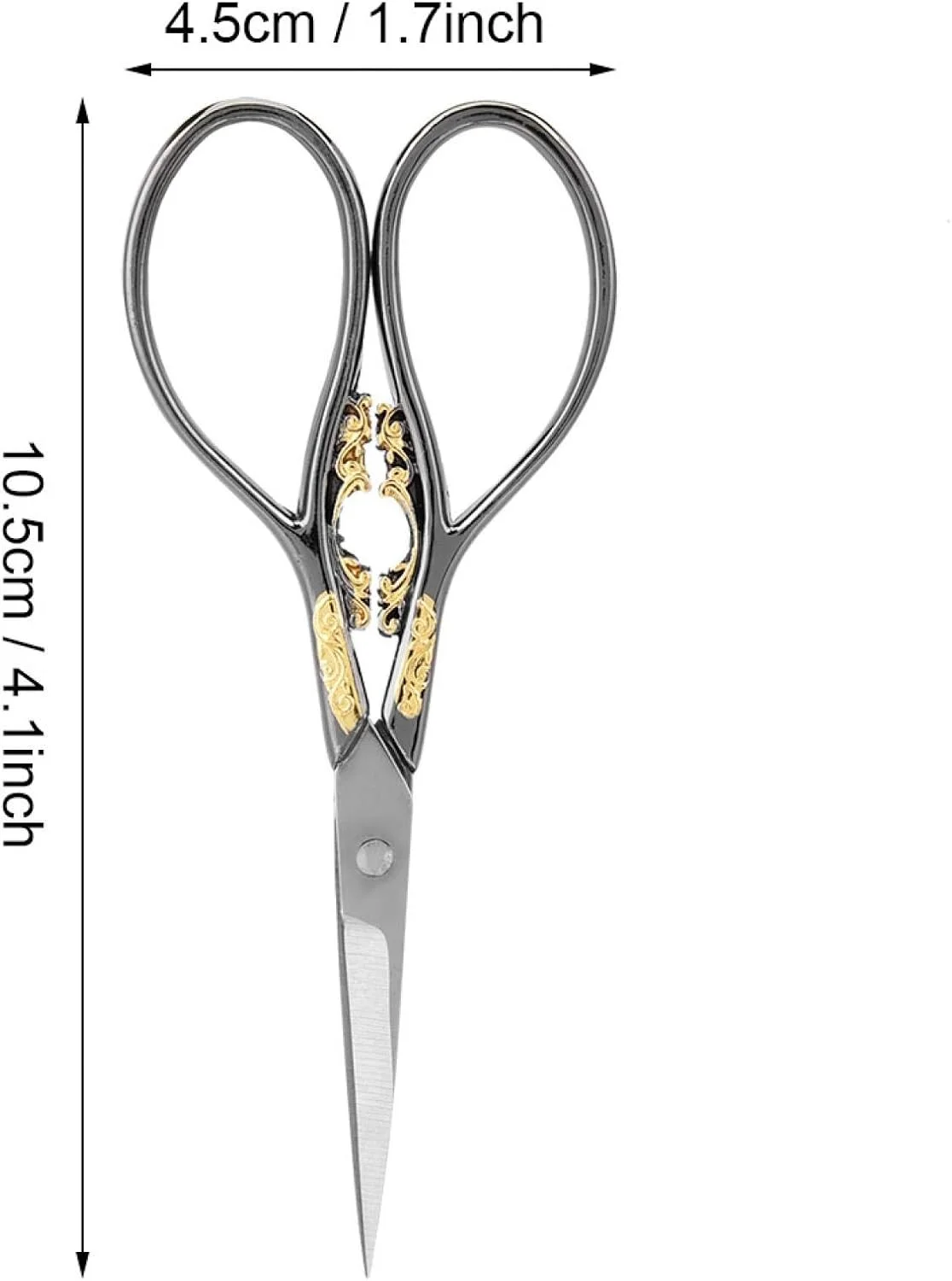 قیچی خیاطی پارچه، قیچی استیل ضد زنگ به سبک عتیقه، قیچی سنگین برای برش پارچه، قیچی خیاطی فوق العاده تیز حرفه ای، قیچی گلدوزی (گل طلایی مشکی) قیچی خیاطی پارچه، قیچی استیل ضد زنگ به سبک عتیقه، قیچی سنگین برای برش پارچه، قیچی خیاطی فوق العاده تیز حرفه ای، قیچی گلدوزی (گل طلایی مشکی)