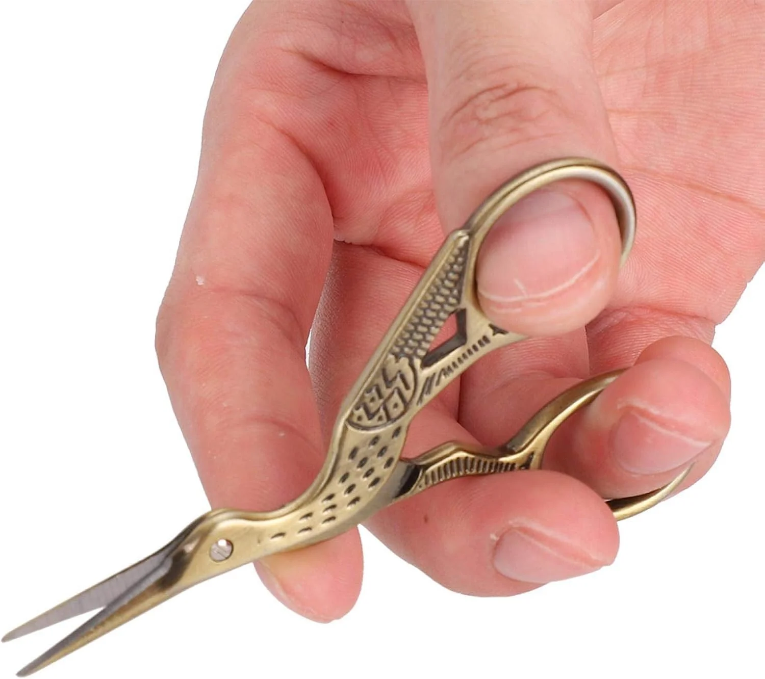 ست قیچی مینیاتوری 4 عددی، قیچی برش طرح لک لک قدیمی 3.5 اینچی برای گلدوزی، خیاطی، کوک متقاطع DIY، فولاد ضد زنگ