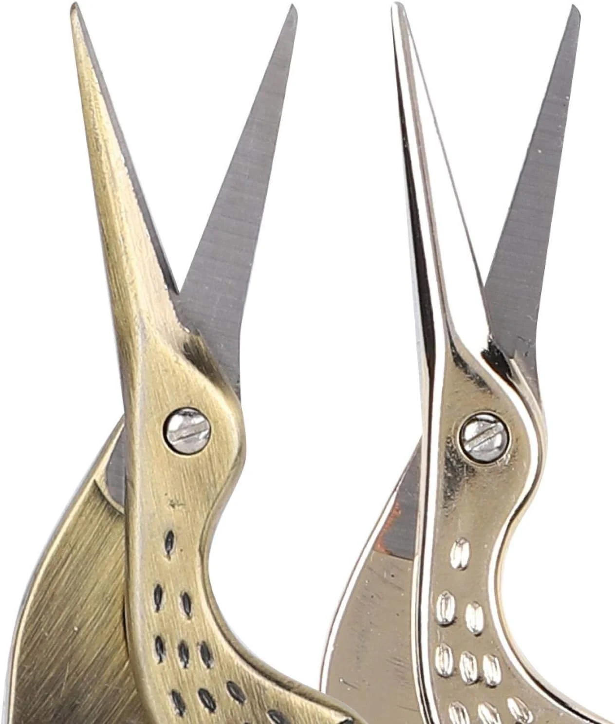 ست قیچی مینیاتوری 4 عددی، قیچی برش طرح لک لک قدیمی 3.5 اینچی برای گلدوزی، خیاطی، کوک متقاطع DIY، فولاد ضد زنگ