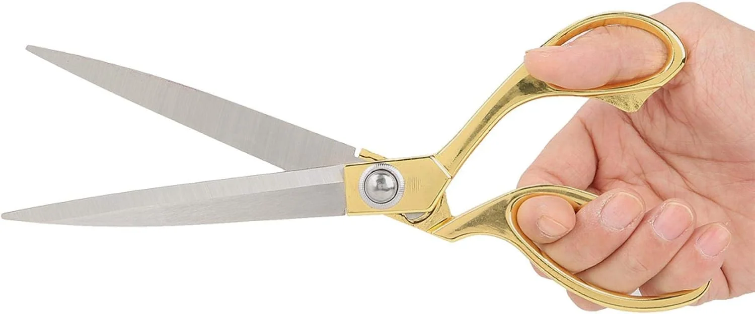 قیچی خیاطی، طلایی 10.5 اینچی، قیچی استیل ضد زنگ ممتاز خیاطی، قیچی چند منظوره سنگین، ست قیچی پارچه حرفه ای استیل ضد زنگ برای دفتر کار، خانه، مدرسه، خیاطی پارچه (طلایی) قیچی خیاطی، طلایی 10.5 اینچی، قیچی استیل ضد زنگ ممتاز خیاطی، قیچی چند منظوره سنگین، ست قیچی پارچه حرفه ای استیل ضد زنگ برای دفتر کار، خانه، مدرسه، خیاطی پارچه (طلایی)