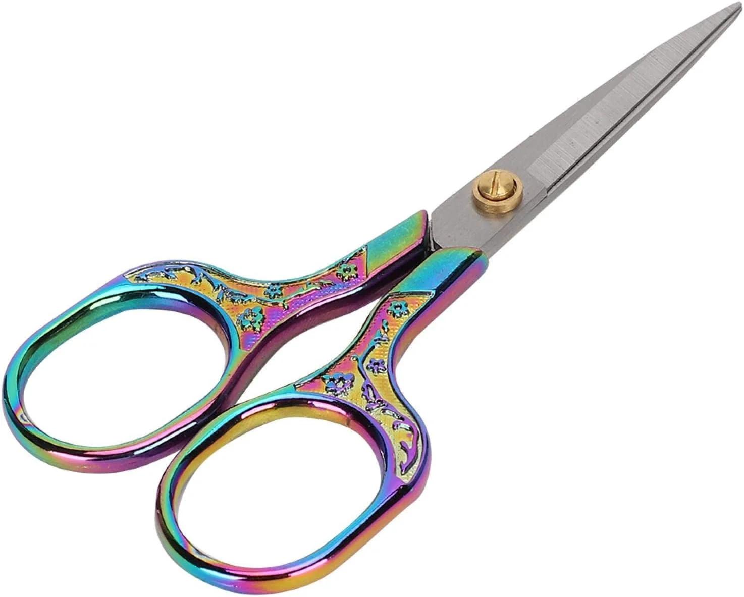 قیچی صنایع دستی استیل Vin e Scissor، قیچی گلدوزی لوازم خیاطی، برای خیاطی صنایع دستی گلدوزی (رنگی)