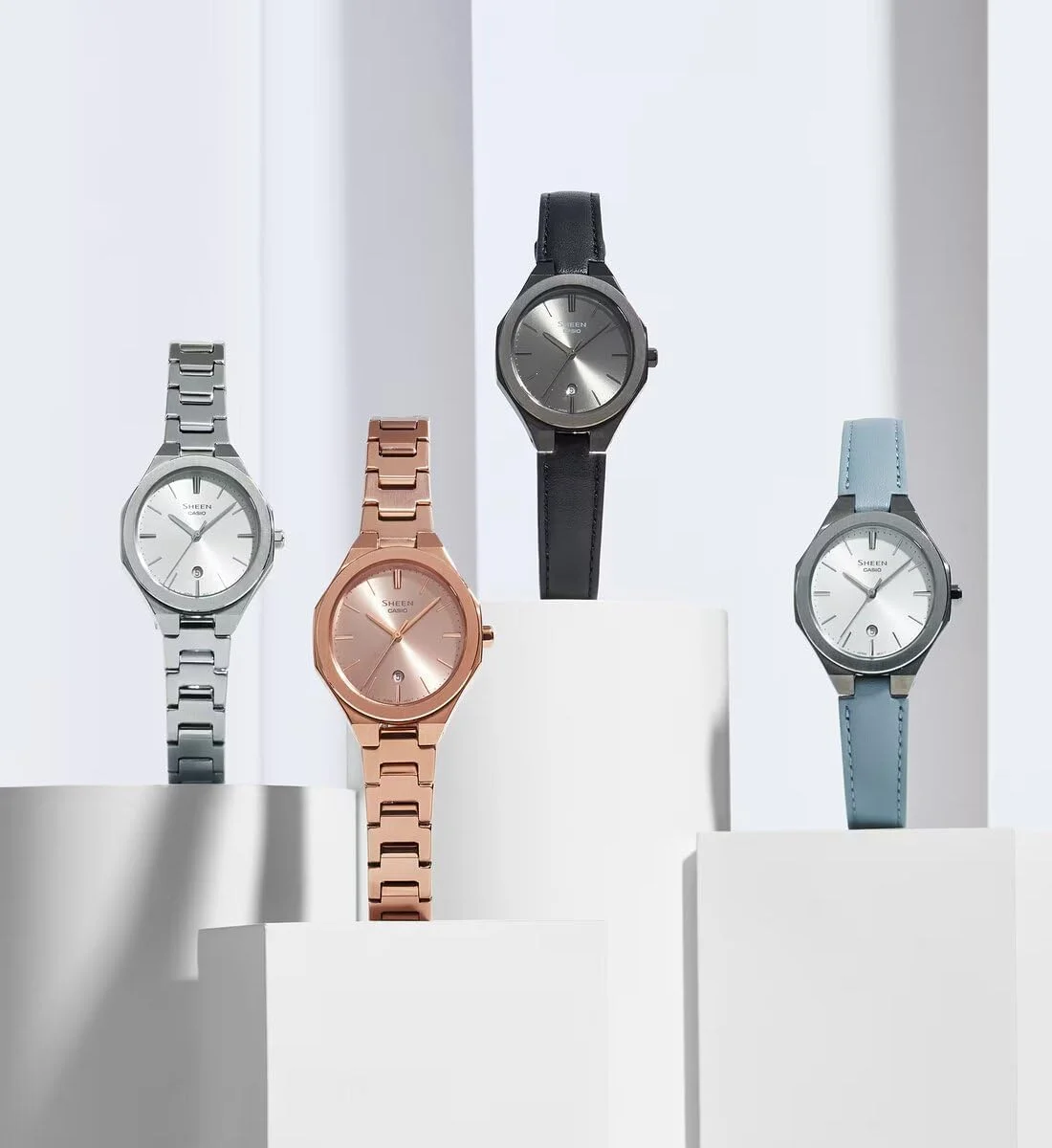 ساعت کاسیو شین: آبی-سبز SHE-4563GYL-7AUDF