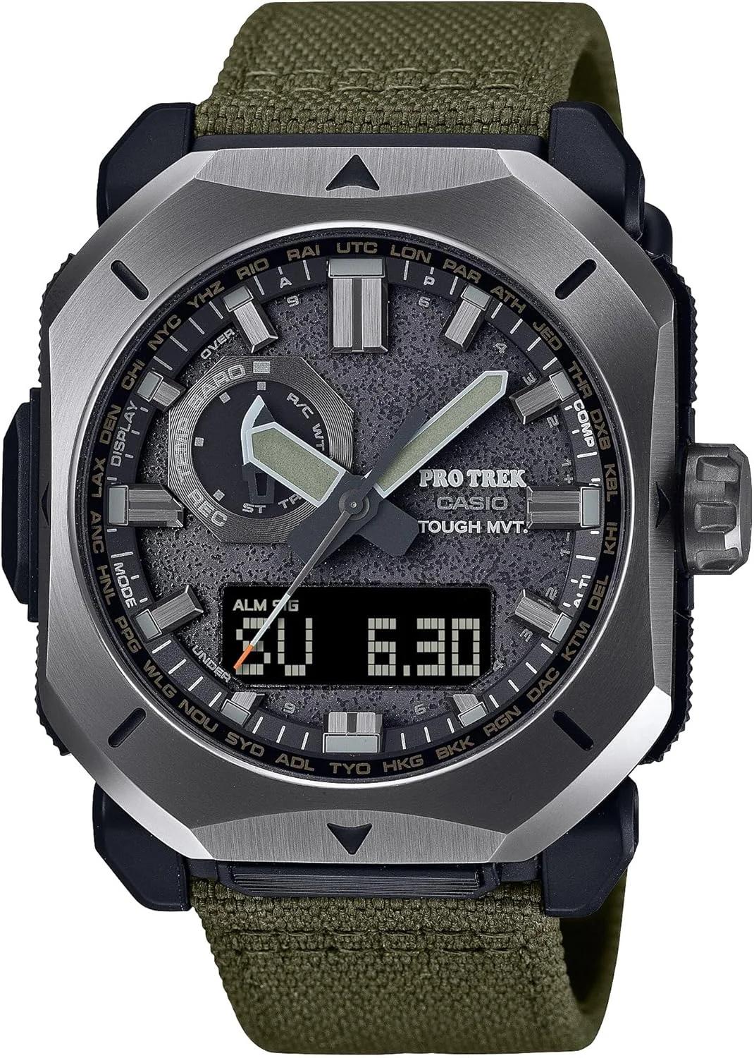 ساعت مچی آنالوگ-دیجیتال کاسیو PRO TREK PRW-6900 Series Tough Solar Triple Sensor