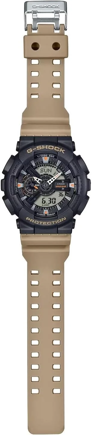 ساعت مچی دیجیتال آنالوگ رزینی کاسیو جی شاک مدل GA-110TU-1A5CR، بژ و مشکی، مشکی، مدرن ساعت مچی دیجیتال آنالوگ رزینی کاسیو جی شاک مدل GA-110TU-1A5CR، بژ و مشکی، مشکی، مدرن