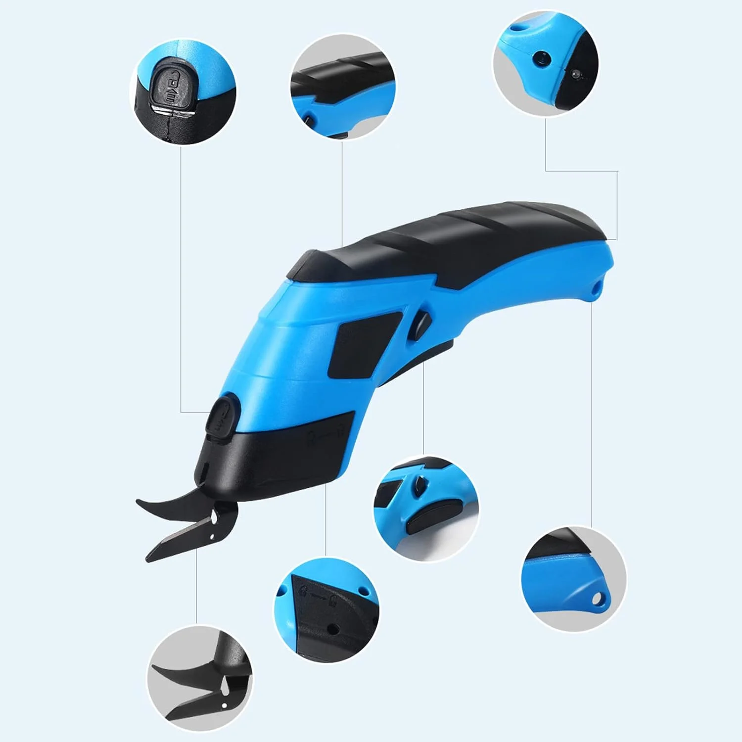 قیچی برقی شارژی USB بدون سیم برش دقیق برای مقوا چرم پارچه مناسب برای صنعتگران و علاقه مندان به DIY قیچی برقی شارژی USB بدون سیم برش دقیق برای مقوا چرم پارچه مناسب برای صنعتگران و علاقه مندان به DIY