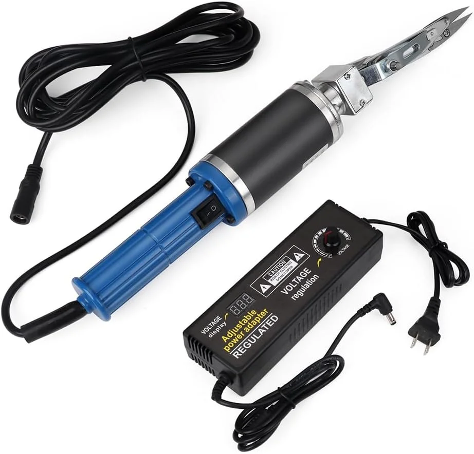 قیچی حکاکی برقی توفتینگ QUTBAG، قیچی مدلینگ و پیرایش حکاکی 200 واتی، قیچی پیرایش فرش با سرعت قابل تنظیم 0 تا 4000 دور در دقیقه برای خیاطی، اسکرپ بوکینگ و صنایع دستی