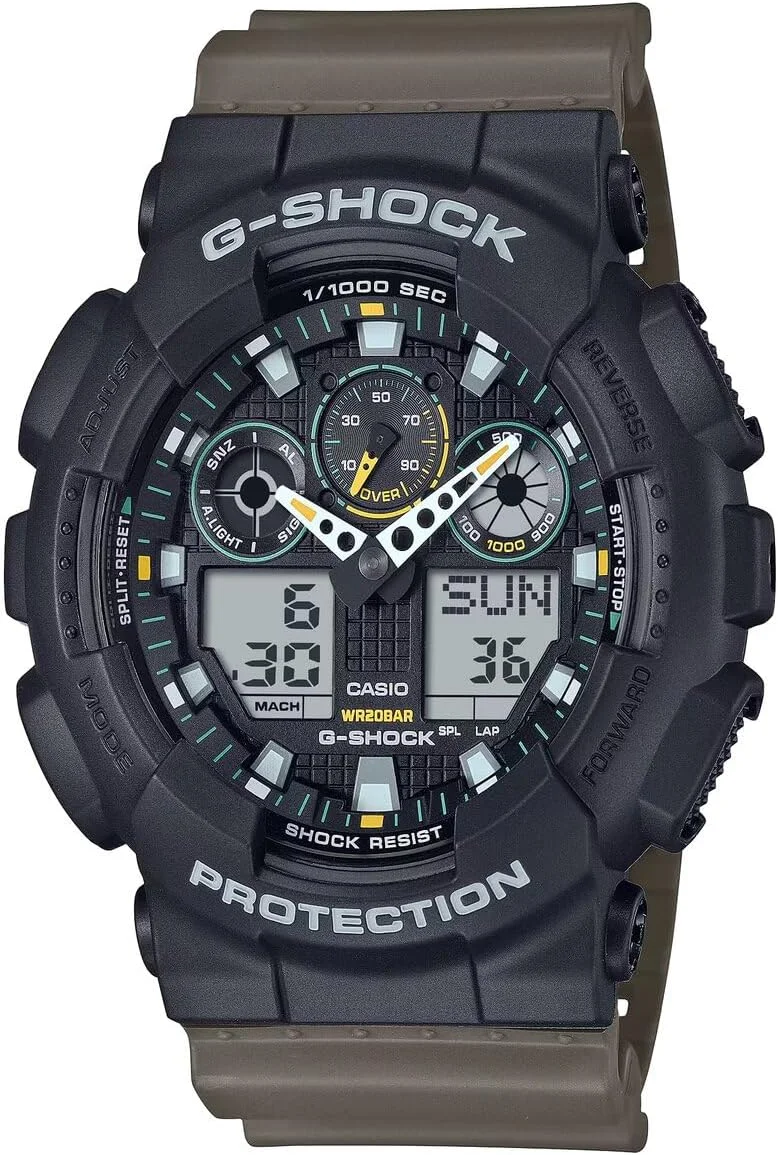 ساعت مچی مردانه کاسیو جی شاک مدل GA-100TU-1A3DR با بند رزین، 55 × 51.2 × 16.9 میلی متر