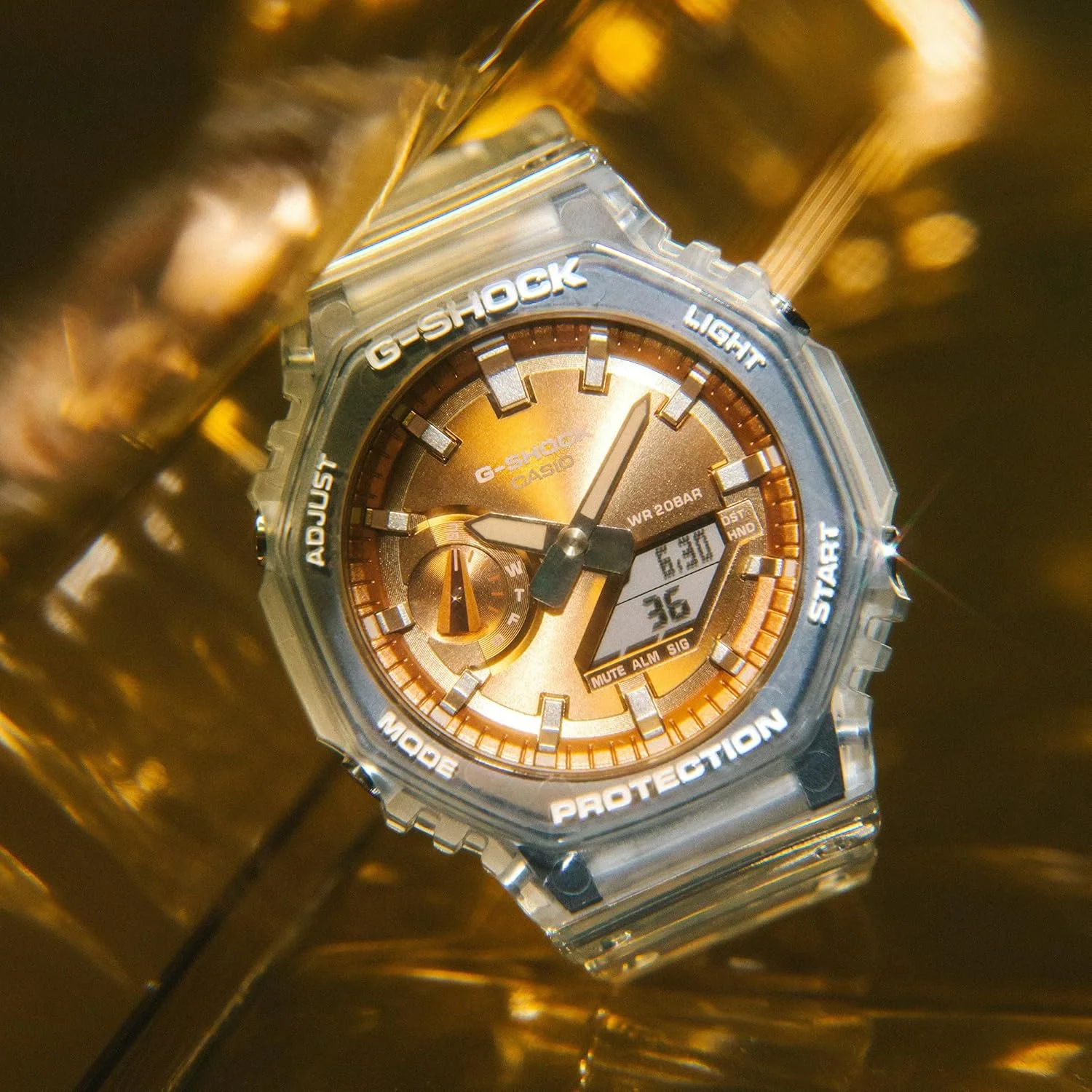 ساعت مچی مردانه چند منظوره سفید جی شاک مدل GA-2100BM-7A5ER ساعت مچی مردانه چند منظوره سفید جی شاک مدل GA-2100BM-7A5ER