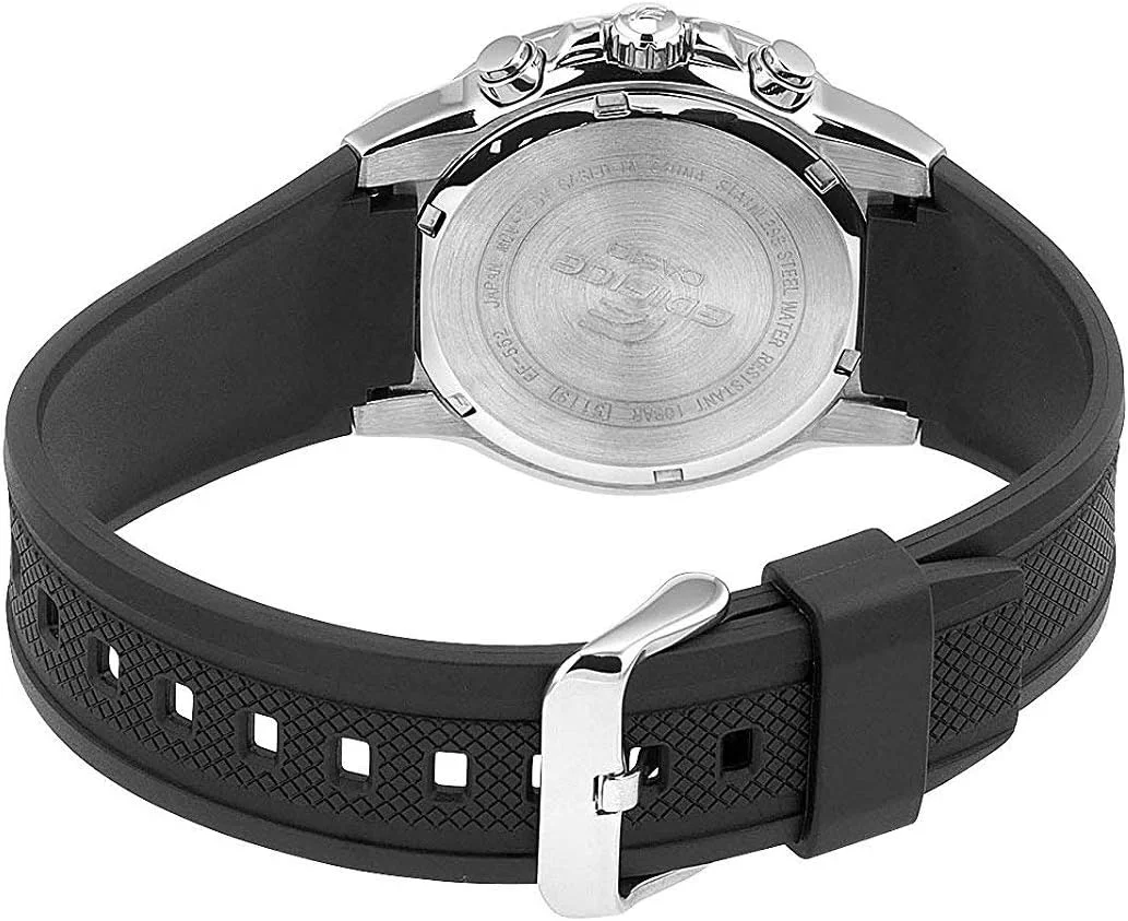 ساعت مچی مردانه کاسیو Edifice مدل EF-552-1AVEF، مشکی، بدنه استیل ضد زنگ و بند رزین، 10 بار