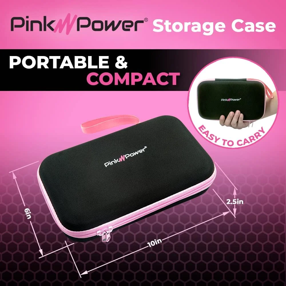 کیف نگهداری ابزار صورتی Pink Power برای قیچی برقی شارژی، کاتر جعبه، پیچ گوشتی شارژی - کیف نگهداری لوازم خیاطی و کاردستی - مناسب برای مدل های HG2043 HG1214 PP481 PP481-LK