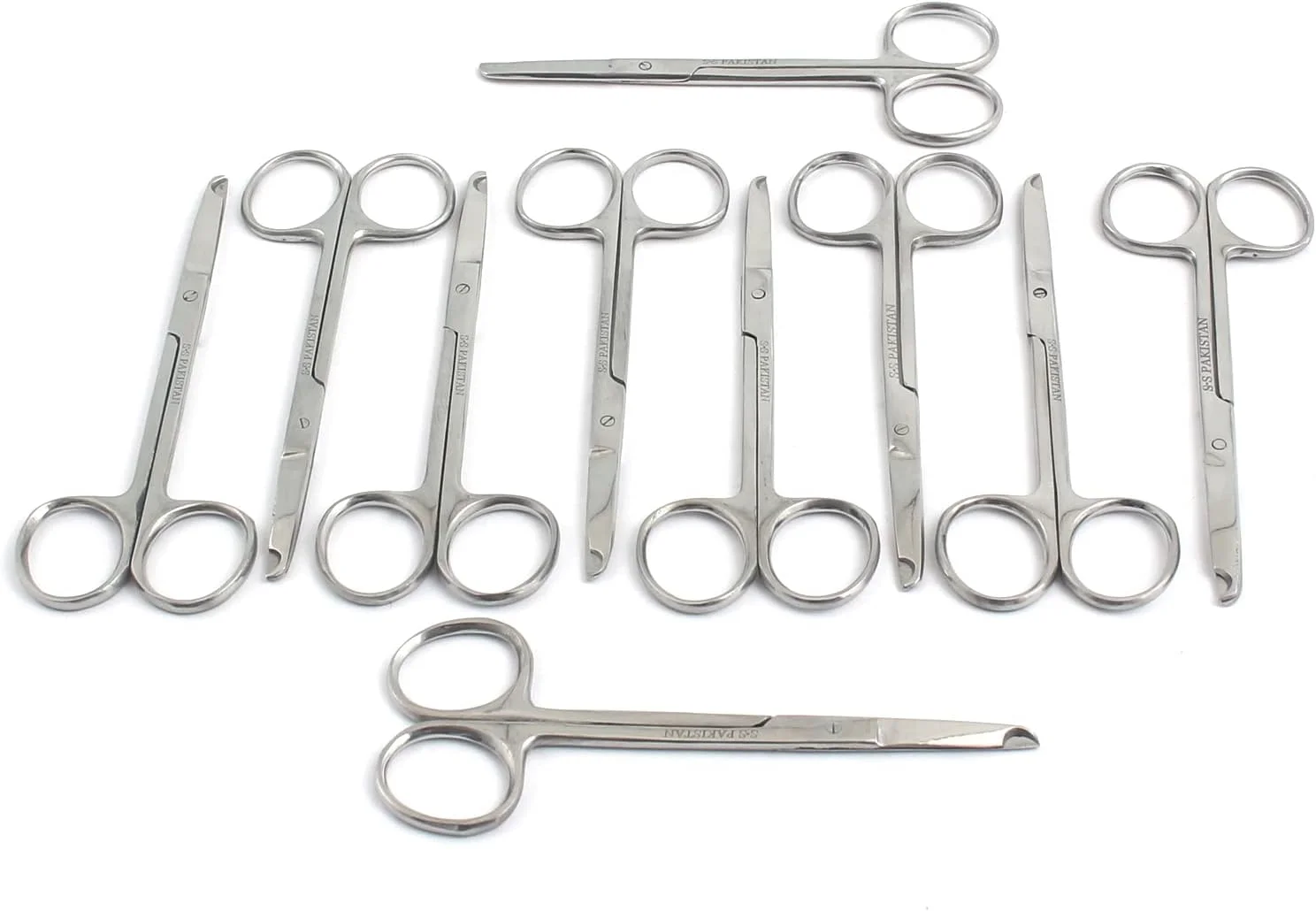 OdontoMed2011 10 عدد قیچی بخیه اسپنسر O.R 4.5 اینچی بسته 10 عددی ODM