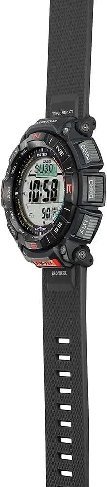 ساعت مچی مردانه کاسیو Pro Trek مناسب فضای باز مدل PRG-340-1ER، بند مشکی