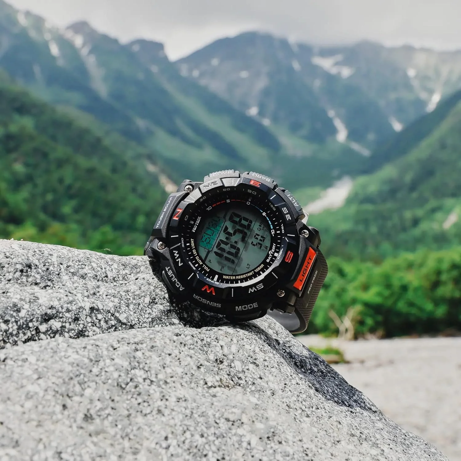 ساعت مچی مردانه کاسیو Pro Trek مناسب فضای باز مدل PRG-340-1ER، بند مشکی