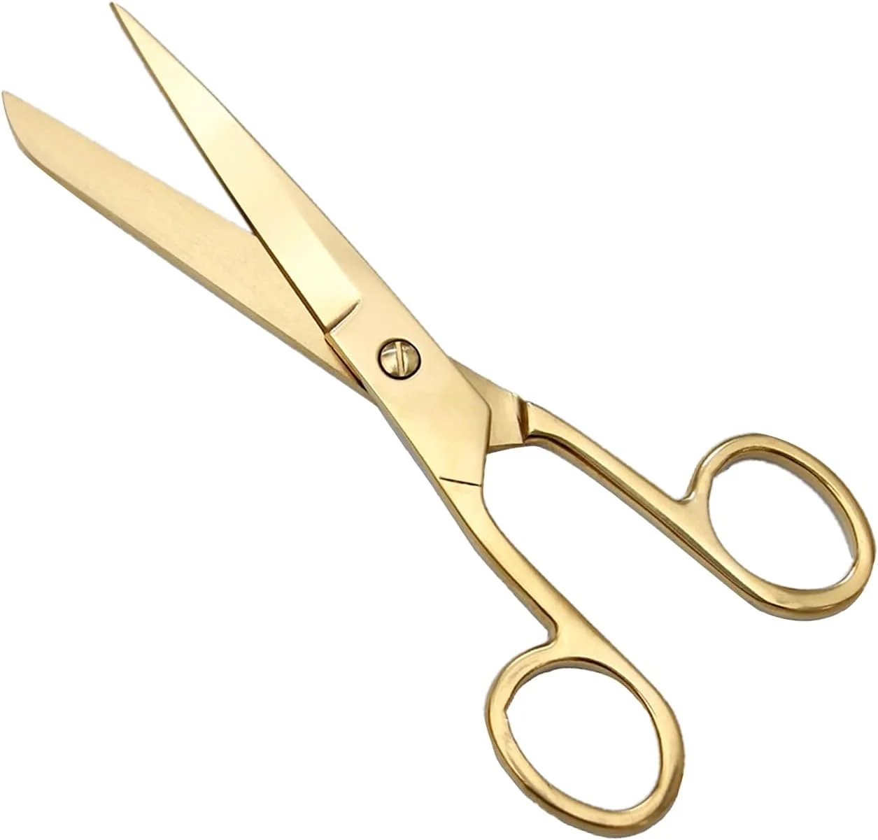 قیچی کوچک طلایی 7 اینچی NatSumeBasics، قیچی خیاطی پارچه ای برنجی، قیچی استیل ضد زنگ همه منظوره، قیچی حرفه ای خیاطی برای میز، مدرسه، دفتر، خانه (طلایی)
