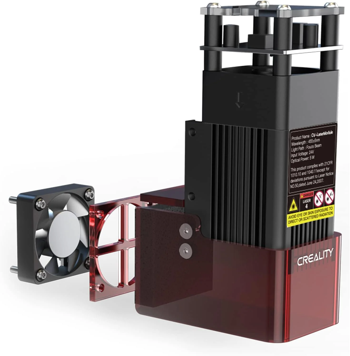 ماژول لیزر 5 واتی نالمو Creali-ty Ender-3 S1 CV-la-ser، هد لیزر 24 ولت سازگار با دستگاه حکاکی لیزری CNC Ender-3 S1/Ender-3 S1 Pro/Ender-3 S1 Plus، فوکوس دقیق نقطه لیزر، جذب دوده و محافظ چشم ماژول لیزر 5 واتی نالمو Creali-ty Ender-3 S1 CV-la-ser، هد لیزر 24 ولت سازگار با دستگاه حکاکی لیزری CNC Ender-3 S1/Ender-3 S1 Pro/Ender-3 S1 Plus، فوکوس دقیق نقطه لیزر، جذب دوده و محافظ چشم