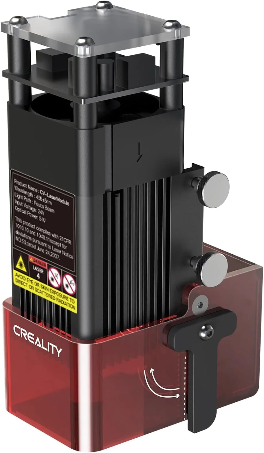 ماژول لیزر 5 واتی نالمو Creali-ty Ender-3 S1 CV-la-ser، هد لیزر 24 ولت سازگار با دستگاه حکاکی لیزری CNC Ender-3 S1/Ender-3 S1 Pro/Ender-3 S1 Plus، فوکوس دقیق نقطه لیزر، جذب دوده و محافظ چشم ماژول لیزر 5 واتی نالمو Creali-ty Ender-3 S1 CV-la-ser، هد لیزر 24 ولت سازگار با دستگاه حکاکی لیزری CNC Ender-3 S1/Ender-3 S1 Pro/Ender-3 S1 Plus، فوکوس دقیق نقطه لیزر، جذب دوده و محافظ چشم