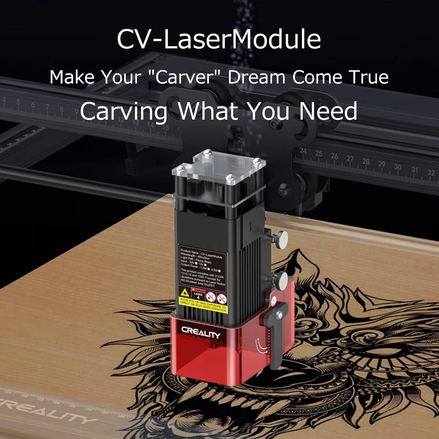 ماژول لیزر 5 واتی نالمو Creali-ty Ender-3 S1 CV-la-ser، هد لیزر 24 ولت سازگار با دستگاه حکاکی لیزری CNC Ender-3 S1/Ender-3 S1 Pro/Ender-3 S1 Plus، فوکوس دقیق نقطه لیزر، جذب دوده و محافظ چشم ماژول لیزر 5 واتی نالمو Creali-ty Ender-3 S1 CV-la-ser، هد لیزر 24 ولت سازگار با دستگاه حکاکی لیزری CNC Ender-3 S1/Ender-3 S1 Pro/Ender-3 S1 Plus، فوکوس دقیق نقطه لیزر، جذب دوده و محافظ چشم