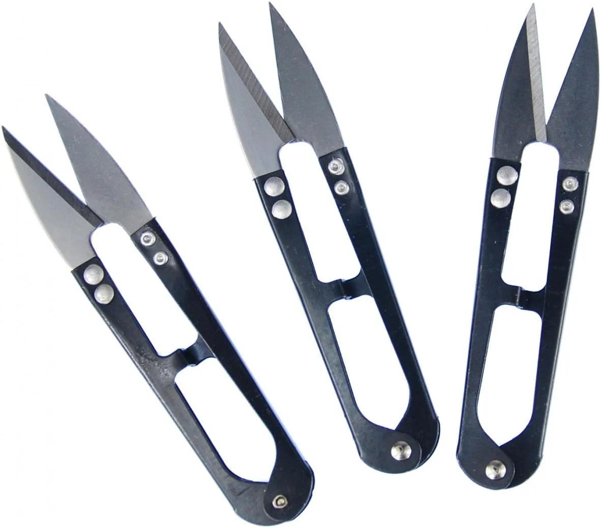 Miniblings 3 عدد قیچی نخ، قیچی خیاطی برای باز کردن درز، 11 سانتی متر، قیچی برای خیاطی و پروژه های DIY، جداکننده نخ، قیچی کاردستی، مشکی