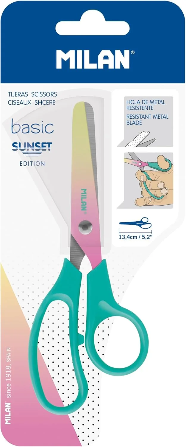قیچی میلانو مدل Basic Sunset، فیروزه ای
