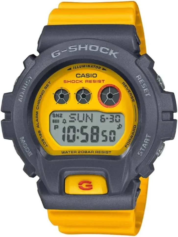 ساعت مچی کاسیو جی شاک - مدل GMD-S6900Y-9DR صفحه زرد، بند زرد