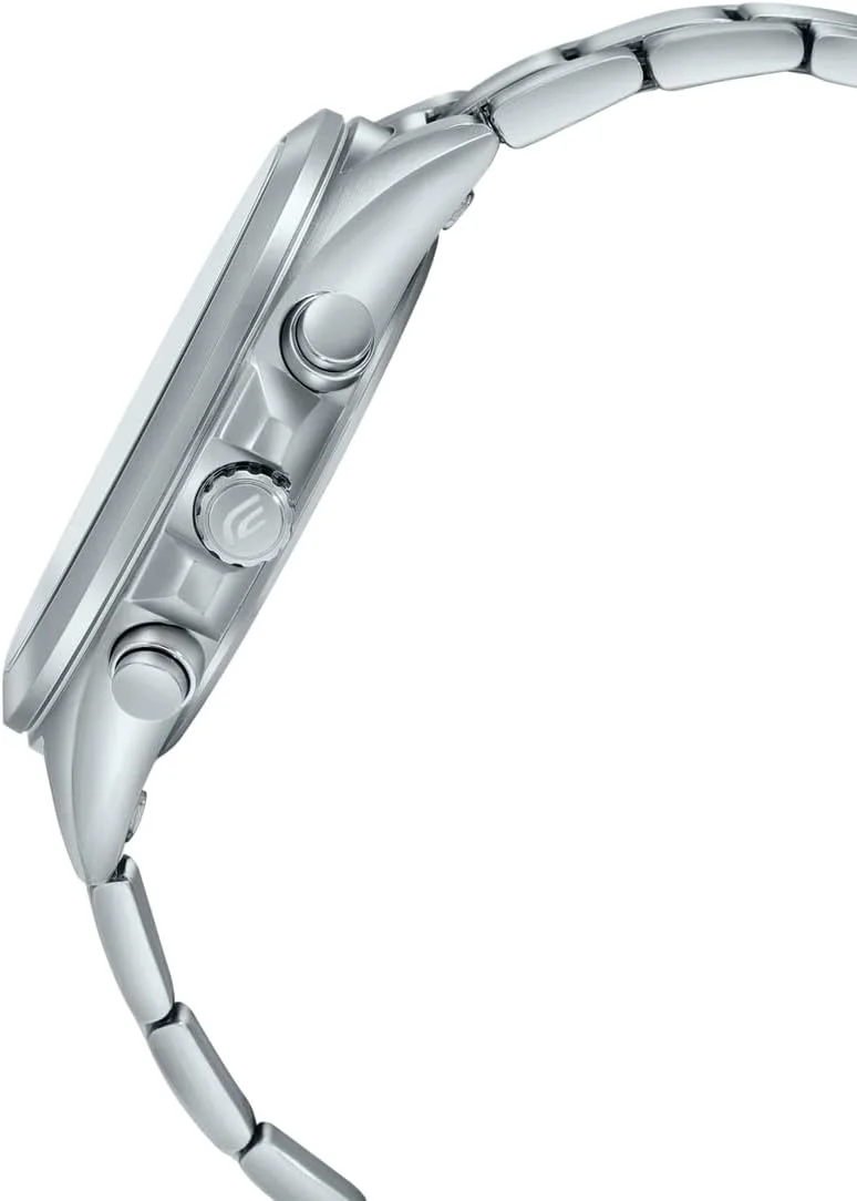 ساعت مچی مردانه کاسیو ادیفایس مدل EFV-630D-1AVUDF صفحه مشکی، بند نقره ای