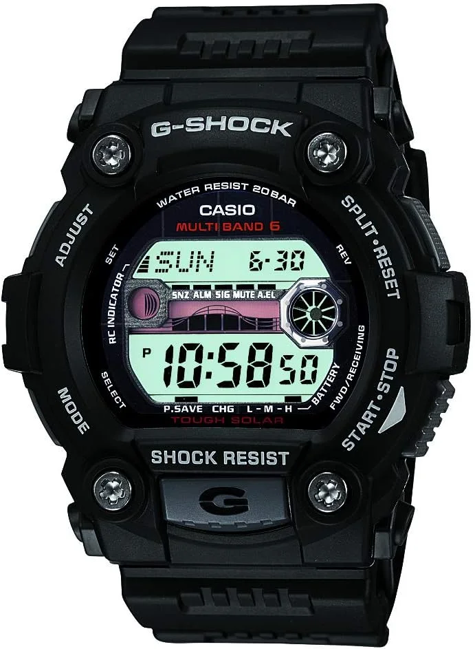 ساعت مچی مردانه کاسیو مدل GW-7900-1CR G-Shock دیجیتال کوارتز مشکی، مشکی، کرنوگراف، دیجیتال