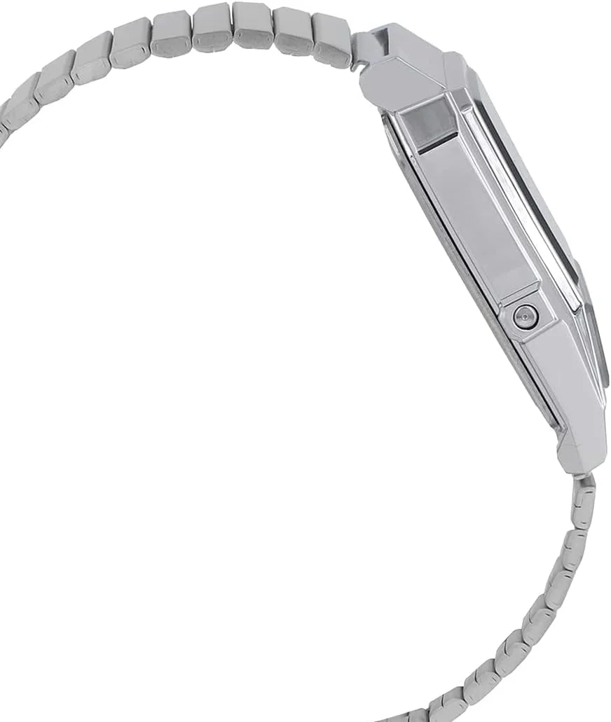 ساعت مچی کاسیو مدل Vintage IP Grey Dual Time Steel Flat Link AQ-800EC-2ADF، بند فلزی