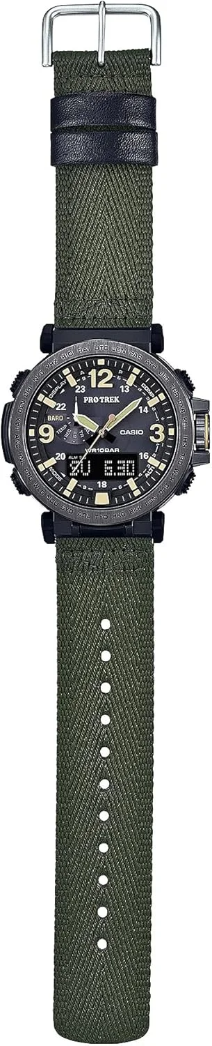 ساعت مچی مردانه کاسیو مدل PRG-600YB-3CR PRO TREK آنالوگ-دیجیتال کوارتز سبز (PRG600YB-3)، سبز، یک سایز، ساعت کوارتز
