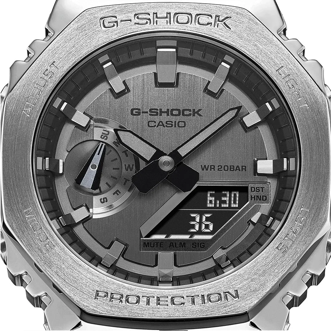 کاسیو، مردانه، یونیسکس-بزرگسال، آنالوگ-دیجیتال GM-2100-1AER، مشکی/سفید، GM-2100-1AER