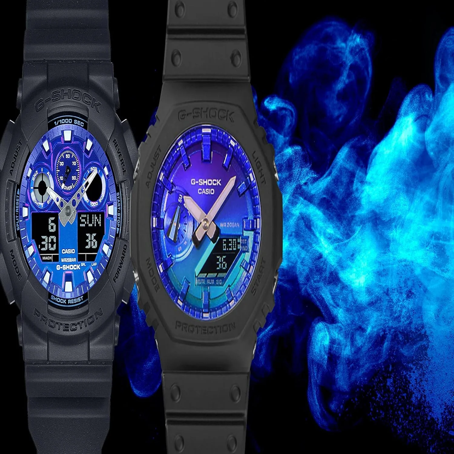 ساعت کاسیو مدل GA-2100FL-1ADR آبی