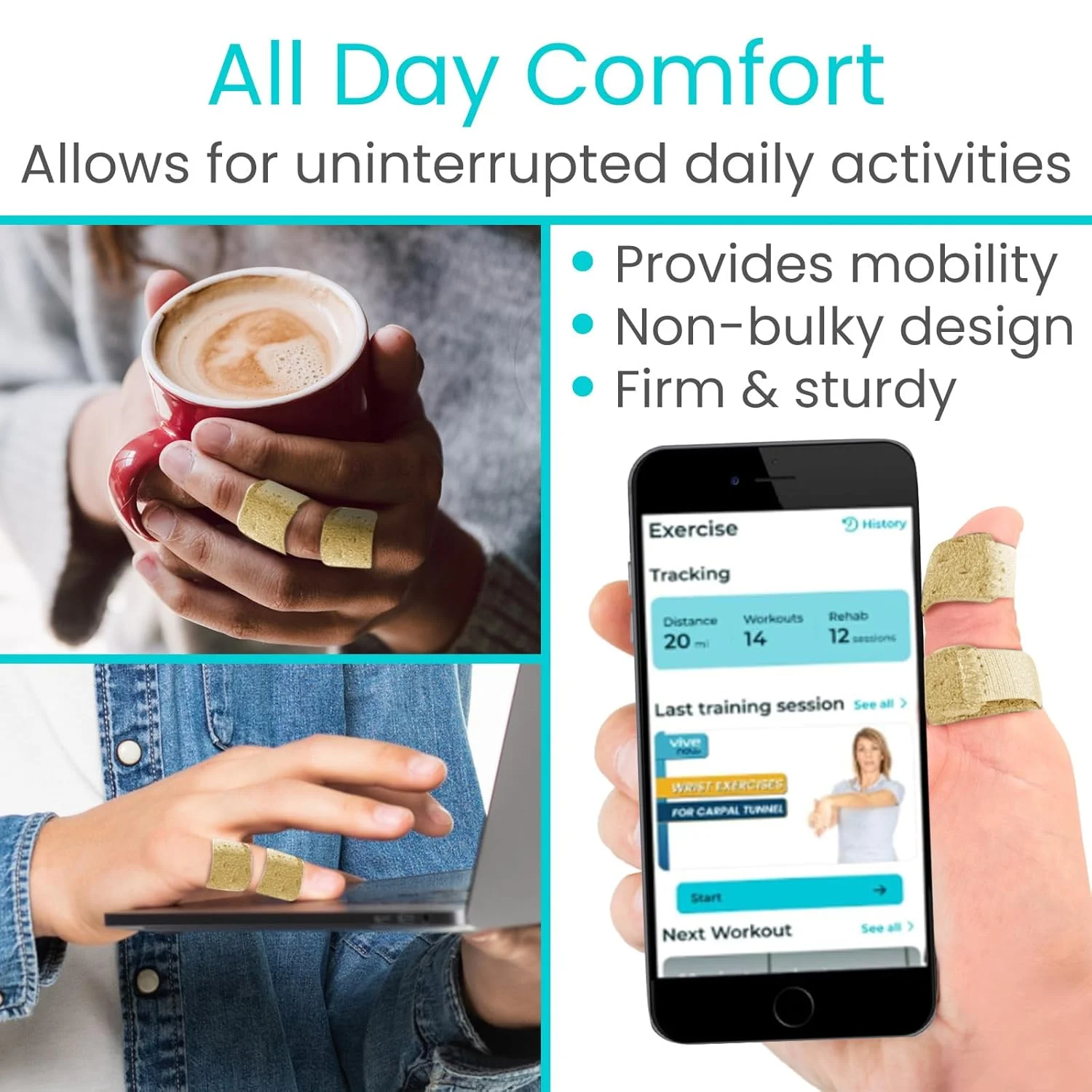 آتل انگشت ویو (2 عددی) - صاف کننده انگشت جهانی - آتل انگشت شکسته و ماشه ای - بریس انگشت برای درد و حمایت آرتروز - تسکین رگ به رگ شدن برای انگشتان میانی، اشاره، حلقه و کوچک